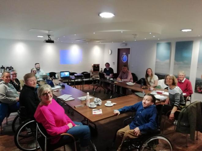 Board room with Active8 staff and Trustees.